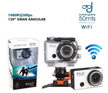 CAMARA ACTION IMUST FULL HD 1080P 8M WIFI (SIMIL GO PRO)