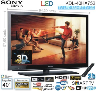 TELEVISOR LED SONY 40" 3D